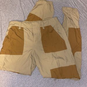Woman’s Ninth Hall nylon brown and tan cargo pants